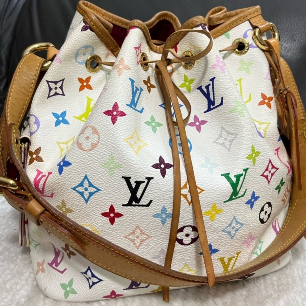 LOUIS VUITTON x Takashi Murakami White Rainbow Monogram Shoulder Bag 🌈 Rare Y2K